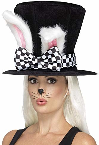 Smiffys Smiffys 45024 czarna i biała herbata impreza marcowy zając czapka 45024