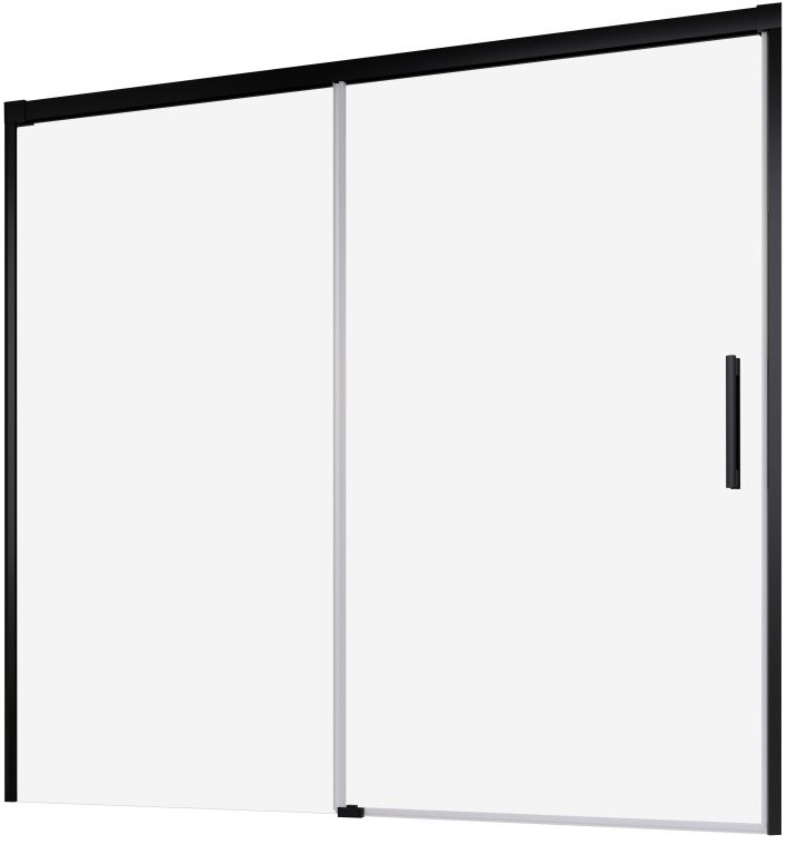 Radaway Idea Black PN DWJ Parawan nawannowy jednoczęściowy 140x150,5 cm prawy profile czarne szkło przezroczyste 10003140-54-01R