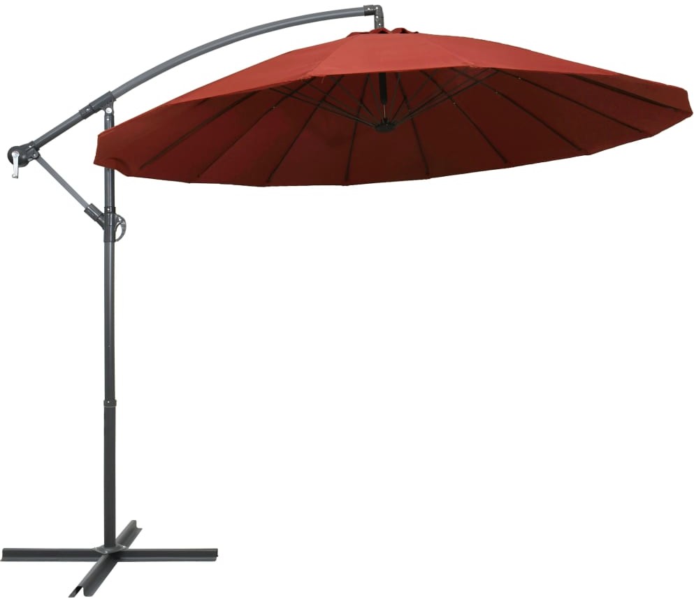 vidaXL Wiszący parasol, terakotowy, 3 m, aluminiowy słupek vidaXL
