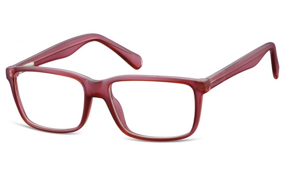 Sunoptic Okulary oprawki korekcyjne Nerdy zerówki Flex CP162F burgund