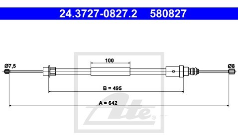 ATE Cięgno, hamulec postojowy 24.3727-0827.2
