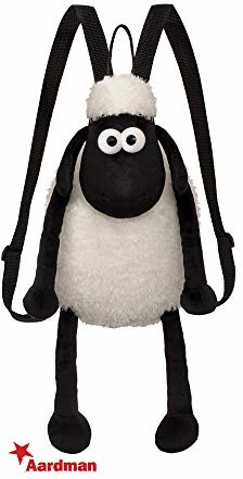 Shaun the Sheep Plecak Shaun the Sheep, 61175, czarno-biały, 30 cm, odpowiedni dla dorosłych i dzieci, plusz 61175
