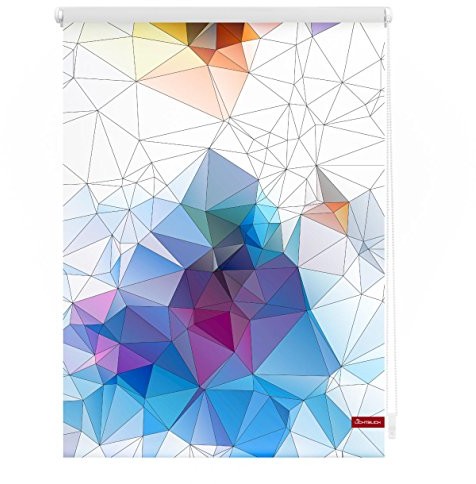 Lichtblick Pole widzenia światła roleta na zaciski, bez wiercenia, nieprzezroczysty, motyw graficzny, wielobarwna KRT.120.150.351