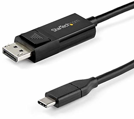 StarTech com com 3 ft (1 m) kabel USB C do DisplayPort 1,4 8 K 60 Hz/4K - dwukierunkowy przewód DP do USB-C lub USB-C do DP odwracalny kabel wideo -HBR3/HDR/DSC - kabel do monitora USB typu C/TB3 (CDP2DP1 CDP2DP141MBD