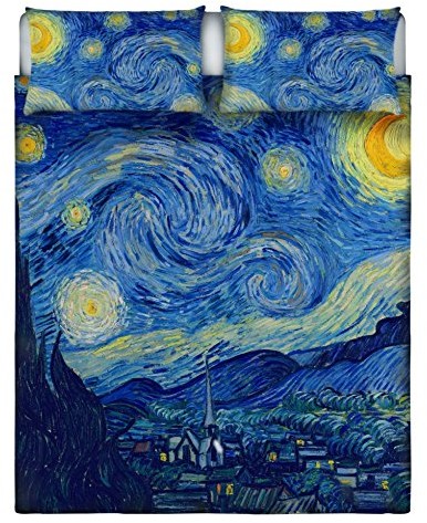 Italian Bed Linen 8058575010360 biżuteria zestaw pościeli z nadrukiem w Digital A okładka łącznie na poszewki na kołdrę i poduszkę, sd09 (kolorowa), 100% bawełna, łóżko podwójne, 255 x 300 x 1 cm 8058575010360