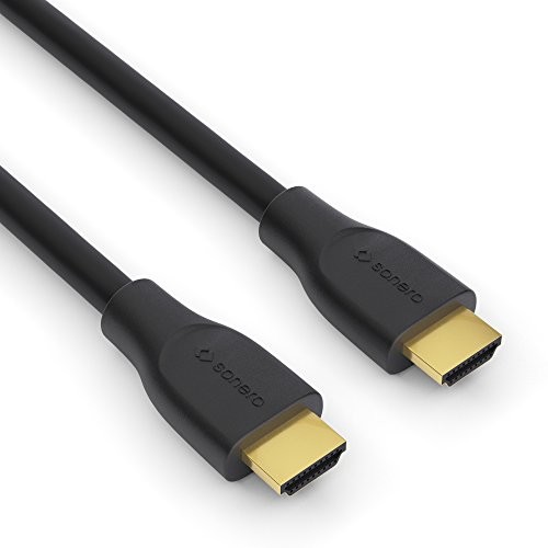 Sonero sonero X-phc000 Premium certyfikowany kabel High Speed HDMI z Ethernet, pozłacane złącza (4 K UltraHD, Full HD, 3d 18 Gbps Full with pasma, HDR High Dynamic Range), 0,5 m 0,5m czarny X-PHC010-005