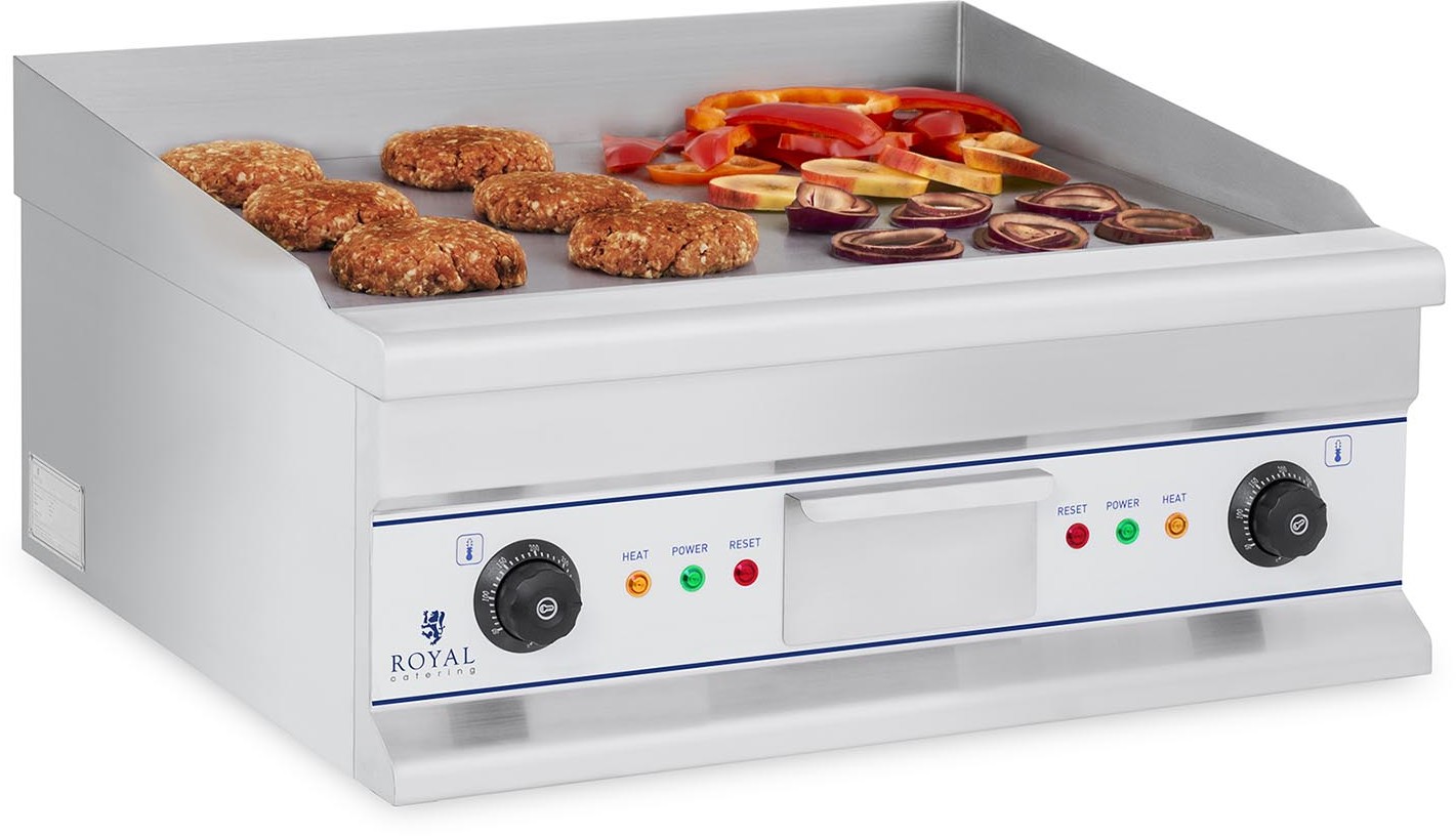 Royal Catering Płyta grillowa - 60 cm - gładka - 2 x 4000 W RCG 60S RCG 60S