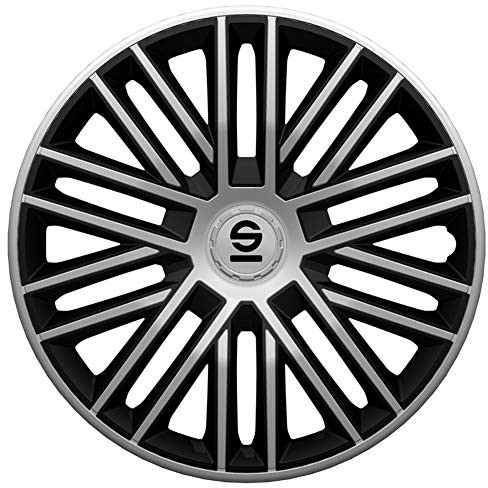 SPARCO Sparco SPC1485SVBK zestaw kołpaków Bergamo 35,5 cm srebrny/czarny SPC1485SVBK