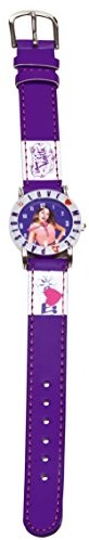 Disney dziewczęce bransoletka Violetta zegarek analogowy zegarek kwarcowy z skórzana bransoletka analogowa ze sztucznej skóry 117014 117014