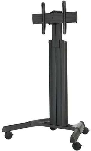 CHIEF Medium Fusion$45 Manual Height Adjustable Mobile AV Cart, Black MPAUB