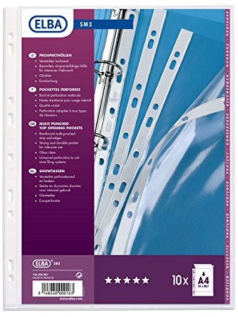 Elba plastikowa koszulka na dokumenty SM3, DIN A4, PCW, 0, 10 MM, przezroczysty 100206961