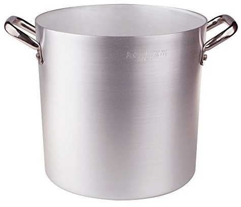 Pentole Agnelli pentole agnelli garnków z aluminium, 2 uchwyty ze stali nierdzewnej, kolor srebrny., srebrny/czarny, 50 cm PCMX0350