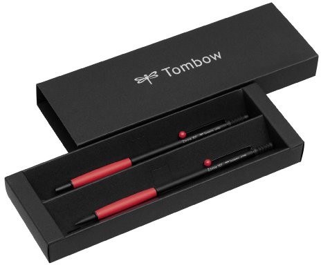 Tombow Zoom 707 zestaw długopis z ołówkiem automatycznym, czarny/czerwony PLZ-211-2