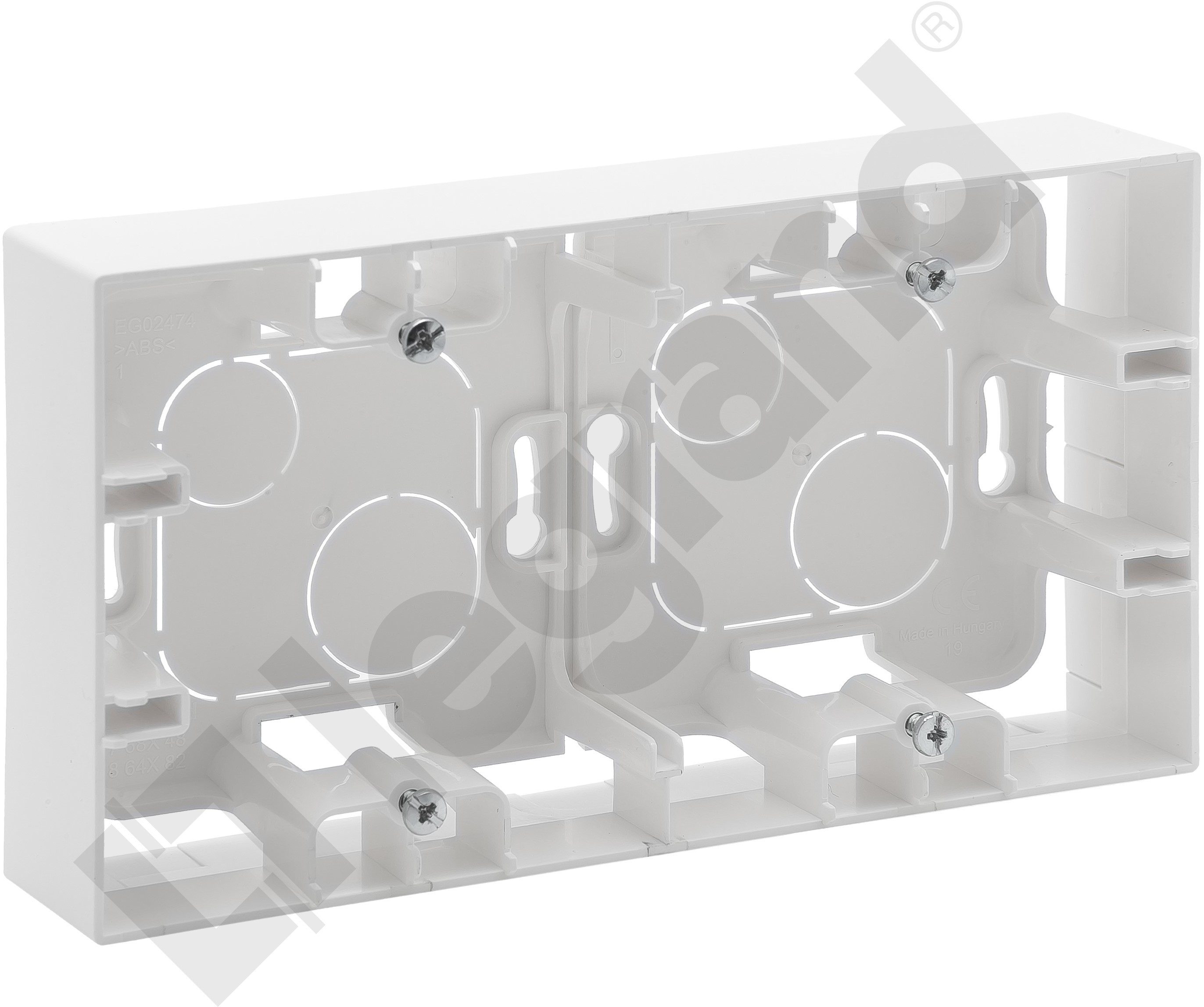 Legrand Puszka podwójna Niloe Step 863198 natynkowa biała