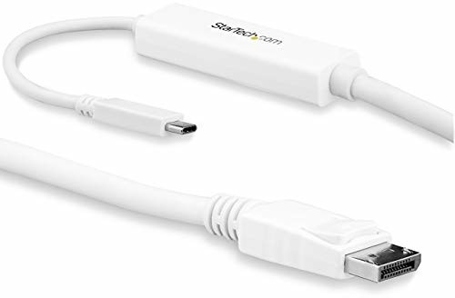 StarTech Com Cavo Adattore USB-C a Displayport da 3 m, 4K 60Hz, Bianco, Adattore USB Tipo-C, kompatybilny z Thunderbolt 3 CDP2DPMM3MW