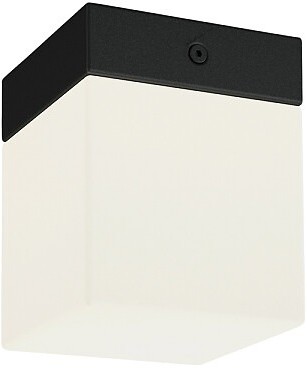Nowodvorski Lampa sufitowa plafon czarny stal lakierowana szkło SIS IP44 8054