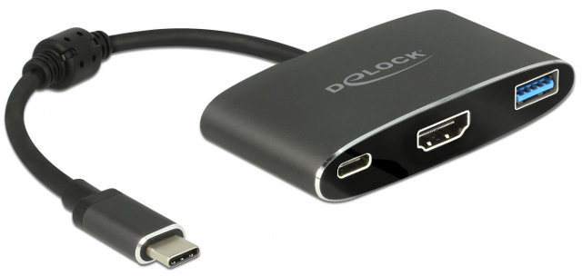 Delock ADAPTER USB TYPE-C 3.1->USB TYPE-A+HDMI 4K 30HZ (DISPLAYPORT ALTERNATE MODE) 62991