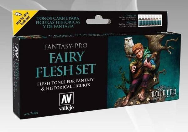 Vallejo Pro Nocturna Zestaw 8 farb - Fairy Flesh Set Vallejo 74101