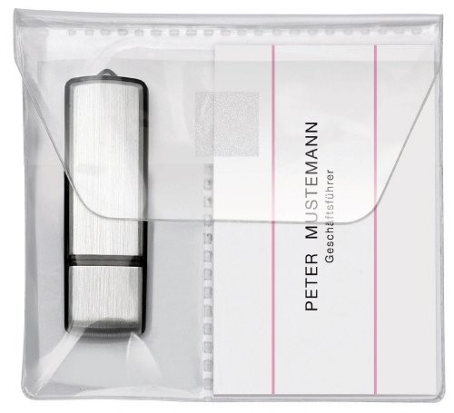 VELOFLEX Veloflex 2256010  5 porty USB Stick etui z tworzywa sztucznego PP, 10 x 10 cm, samoprzylepna krystalicznie czysta 2256010