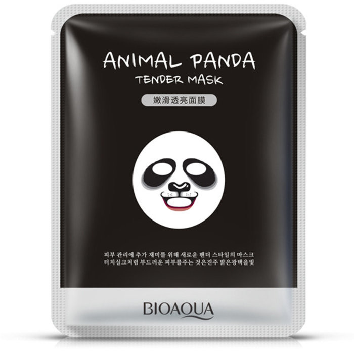 Bioaqua Bioaqua, Animal Panda, wygładzająca maska do twarzy w formie płata, 30 g