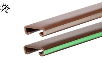 Quest Listwa poręczowa PCV FOTOLUMINESCENCYJNA poręczówka 40x8mm brąz 1 mb 460-58/PSFL-braz