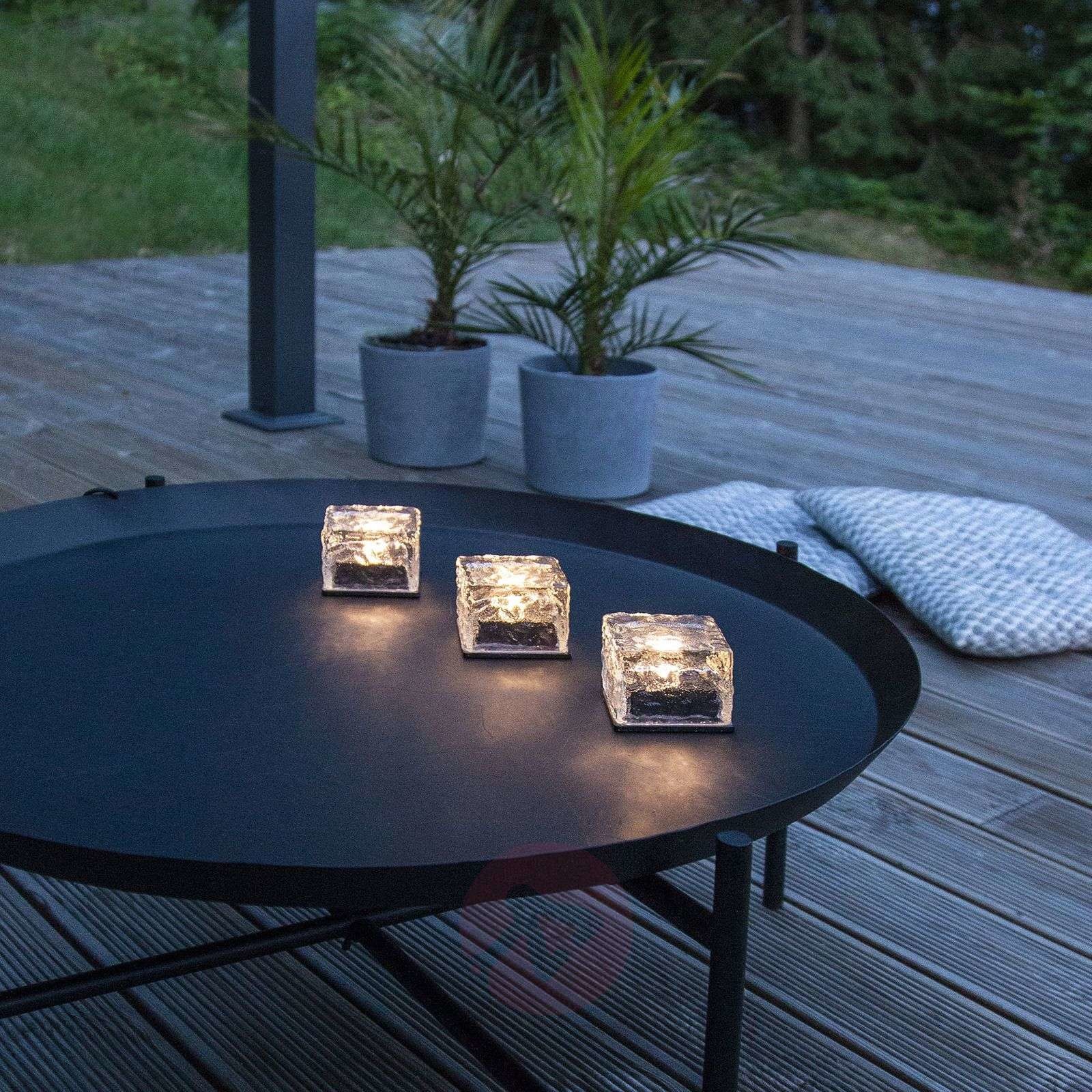 Best Season Świeca solarna LED Icecube, 3 szt. kostka lodu