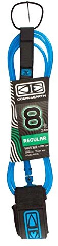 Ocean Surf Leash Earth Regular 8.0 Moulded Leash, niebieski, jeden rozmiar 10009964-02