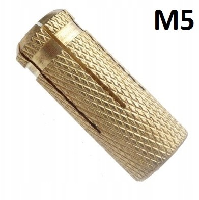 Kotwa tuleja rozporowa mosiężna wbijana M5 10 szt.