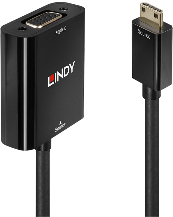 Lindy 38292 Konwerter adapter przejściówka) Mini HDMI na VGA LY-38292