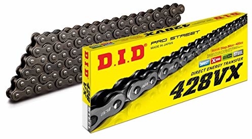 DID D.I.D łańcuch 428 VX, 124 ogniw (X-ring), otwarty z zamkiem zatrzaskowym 428VXX124FB