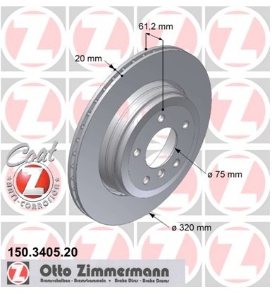 Zimmermann Tarcza hamulcowa 150.3405.20