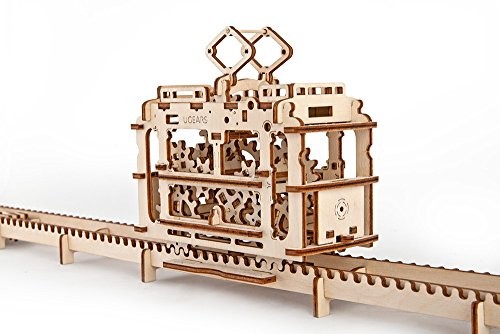 UGEARS ugears Wagon tramwajowy z pochylniach mechaniczny bauset jedyne w swoim rodzaju 3d Puzzles