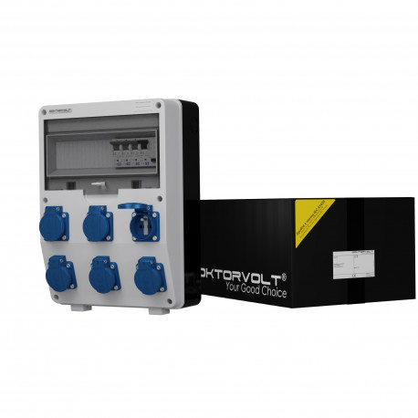 Doktorvolt Rozdzielnica budowlana TD-S/FI 6x230V 0618 DV-0618-F