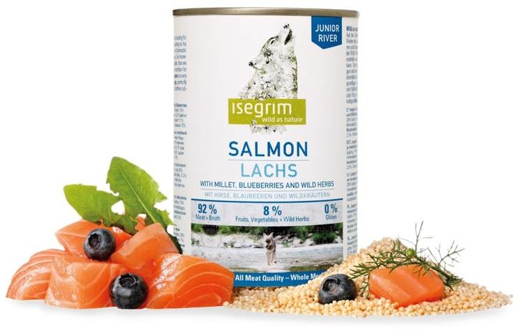 Isegrim Isegrim JUNIOR łosoś kasza borówki zioła 800g