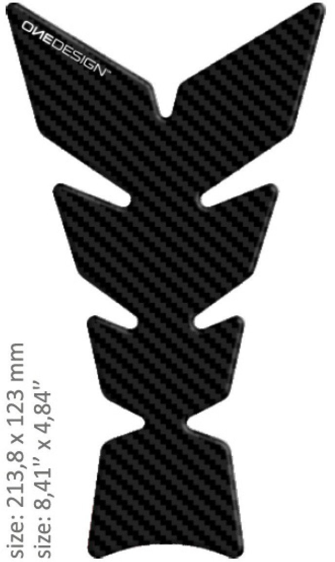 OneDesign OneDesign Universal Tank Pad Matt Black Carbon Design