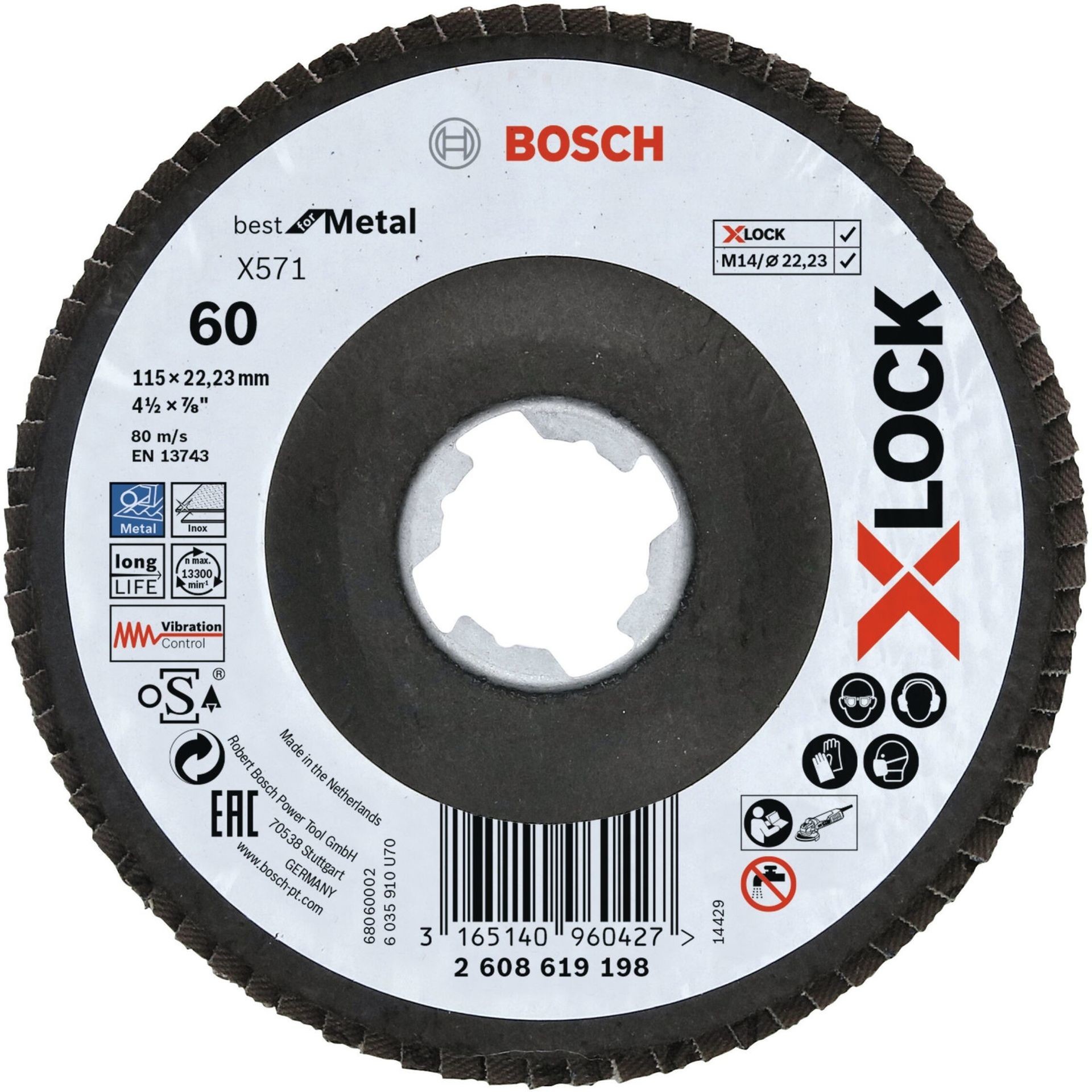 Bosch X-LOCK X571 Best for Metal Tarcza listkowa, 115x22,23mm, 60 2608619198
