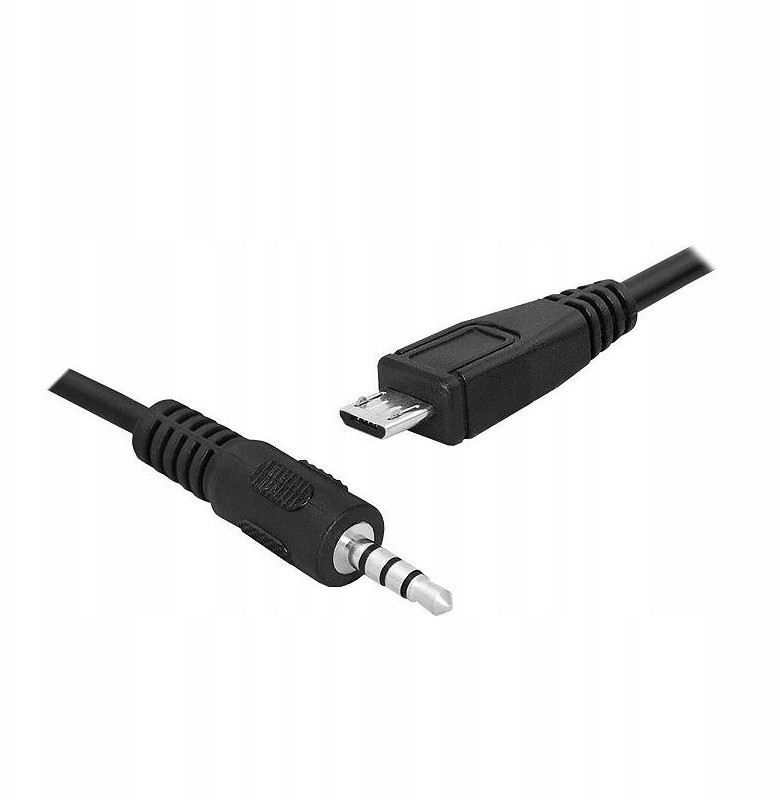Kabel Micro Usb -> jack 3,5mm czteropolowy 1,5m