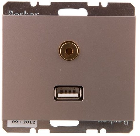 Hager Polo sp. z o.o. K.5 Gniazdo USB / 3,5 mm Audio stal szlachetna 3315397004