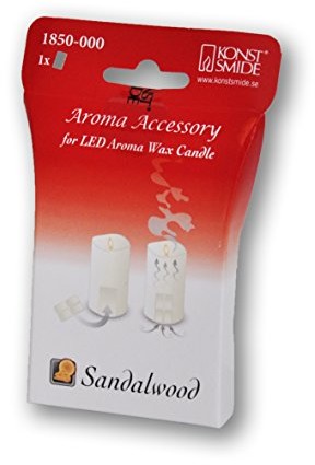 Konstsmide 1850  000 duftpad o zapachu drzewo sandałowe/do LED świeca zapachowa firmy Konstsmide (1860  100/1861  100/1862  100) 1850-000