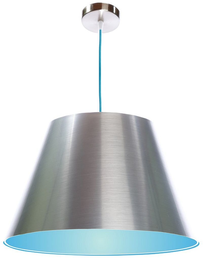 Macodesign MacoDesing Lampa wisząca Inox Telimena 070-104, 60 W, srebrno-niebieska