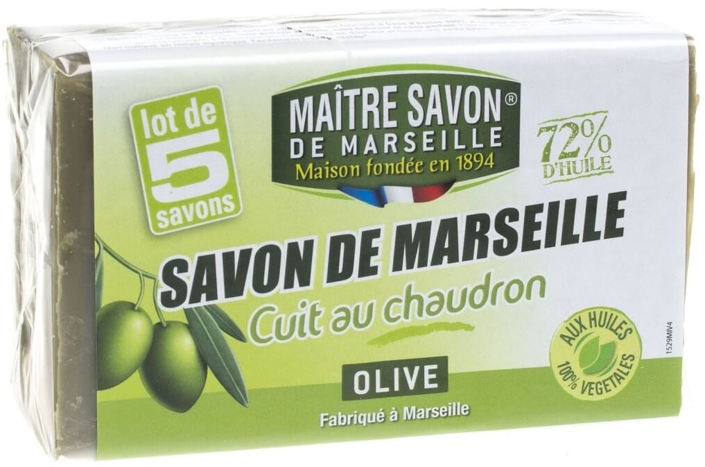 Maitre Savon De Marseille Mydło marsylskie oliwkowe 5 x 100 g