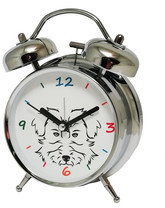 Atrix Super cichy budzik metalowy z dzwonkami #pies ATB045F