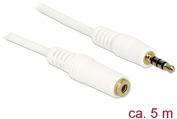 Delock Kabel MiniJack 3.5 mm MiniJack 3.5 mm 5 Biały 84484