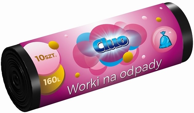 Cluo Cluo worki na śmieci LD 160l 10 sztuk czarne