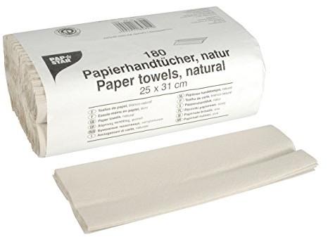 Papstar 84821 uchwyt na ręczniki papierowe, papier naleśnikowy, kolor naturalny, 10 x 25 x 12 cm 84821