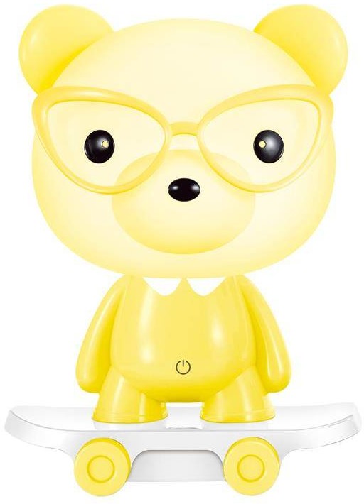 Lampex Lampka dekoracyjna Bear Skater żółta LPX0003/LM B-0