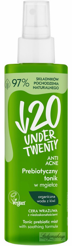 UNDER TWENTY ANTI ACNE - TONIC PREBIOTIC MIST - Prebiotyczny tonik w mgiełce Cera wrażliwa z niedoskonałościami 200ml