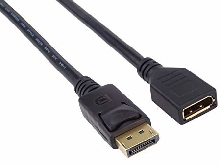 PremiumCord przedłużacz DisplayPort M/F, do 10,8 Gbps, kompatybilny z wideo Full HD 1080p, HDCP, czarny 2 m