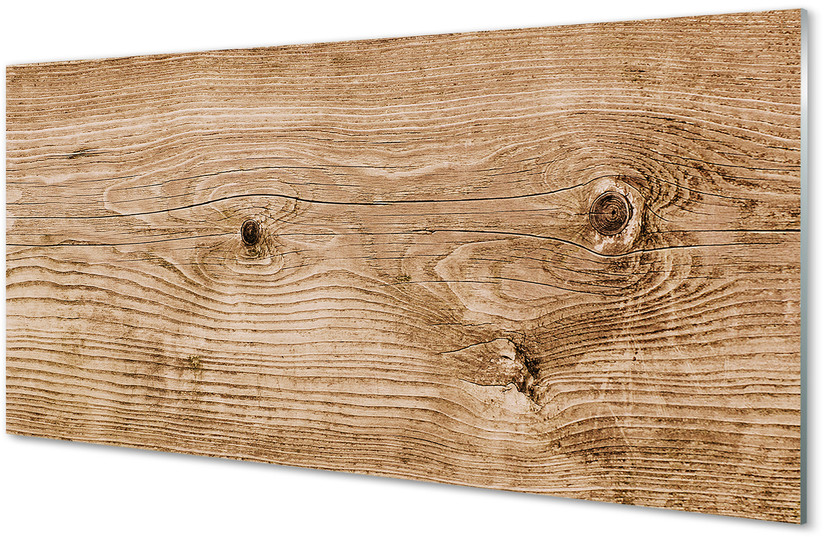 Tulup.pl Szklany Panel Deska drewno słoje 125x50cm