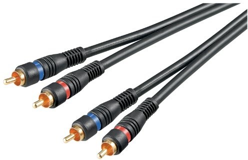 Wentronic 2.0 m 2 X wtyczka cinch na 2 X wtyk cinch  HQ 1 szt. czarny 60795-GB